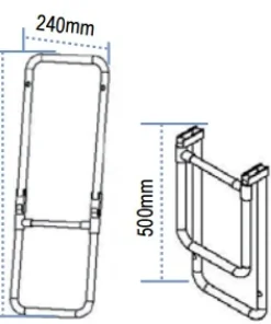 LALIZAS Echelle pliable pour bateaux pneumatiques 2 marches