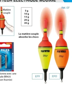 FLASHMER Nos Meilleurs Prix !|Plombs De Pêche / Bombettes / Buldos / Flotteurs^Flotteur Mousse Electrique Orange
