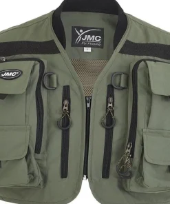 JMC & MOUCHES DE CHARETTE Vêtements Pêche Truite|Vêtements Pêche Mouche^Gilet de pêche JMC Torrent Olive