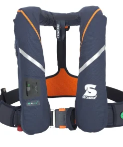 SECUMAR Gilet de sauvetage Automatique Survival Duo Protect 275N  Bleu foncé + harnais| Gilet De Sauvetage