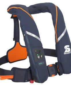 SECUMAR Gilet de sauvetage Automatique Survival Duo Protect 275N  Bleu foncé + harnais| Gilet De Sauvetage