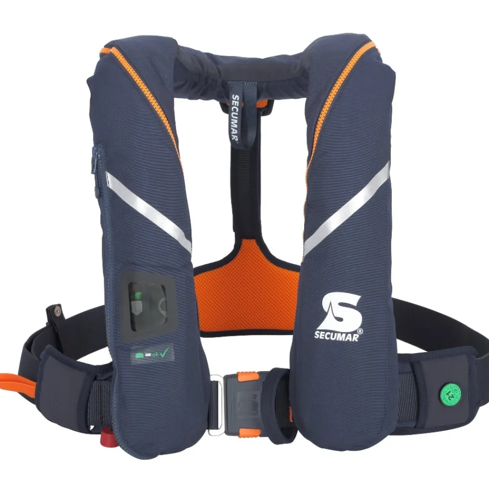 SECUMAR Gilet de sauvetage Automatique Survival 275N  Bleu foncé + harnais