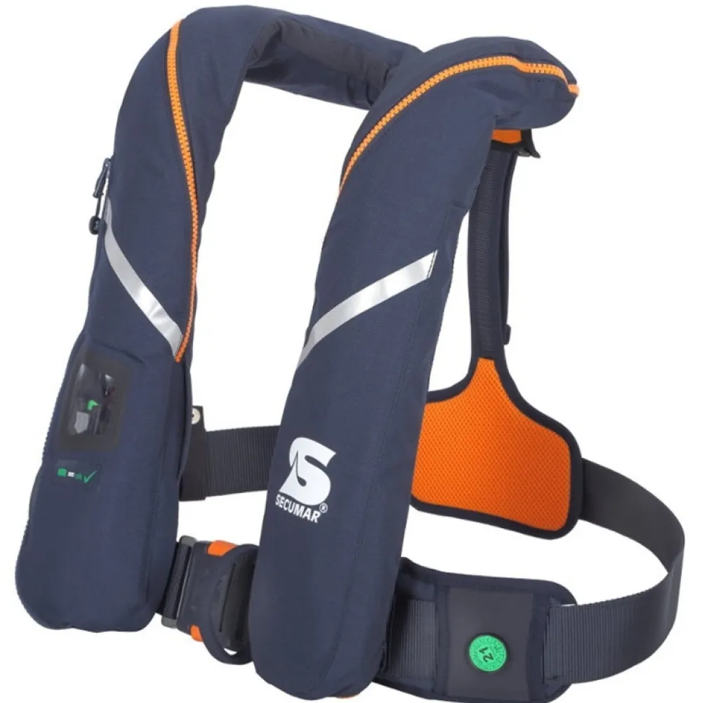 SECUMAR Gilet de sauvetage Automatique Survival 275N  Bleu foncé + harnais