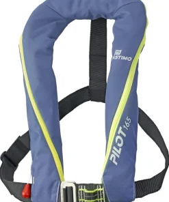 PLASTIMO Gilet gonflable Pilot 165N Automatique Bleu + Harnais
