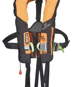 PLASTIMO Gilet gonflable SL 180N automatique orange + harnais| Gilet De Sauvetage