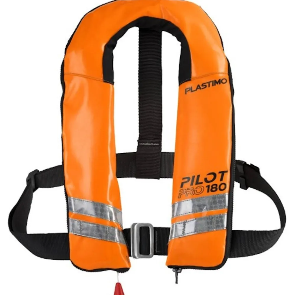 PLASTIMO Gilet gonflable Pilot pro 180 Automatique Pro sensor Orange sans Harnais