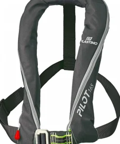 PLASTIMO Gilet De Pêche Float Tube|Gilet De Sauvetage^Gilet gonflable Pilot 165N Manuel Noir + Harnais