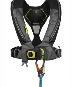 SPINLOCK Gilet gonflable 6D Deckvest 170 N Automatique Noir + Harnais
