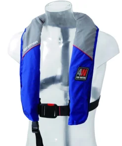 4WATER Gilet gonflable Skipper 150N manuel bleu| Gilet De Sauvetage