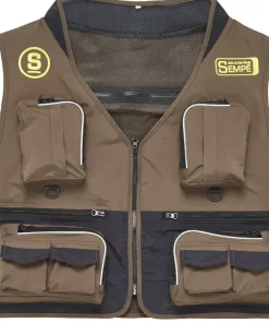 PIERRE SEMPé Gilet microfibre Flow Marron