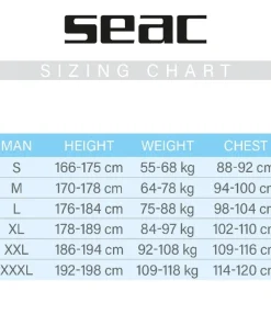 SEAC SUB Lycra & Rash Guard|Complément Néoprène^Gilet plongée Seac Homme - 2.5mm