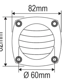 NUOVA RADE Ventilateur Et Extracteur^Grille d'aeration Noir 8.2 X 8.2 cm