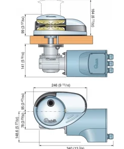 QUICK MARINE Guindeaux^Guindeau électrique vertical Prince DP3