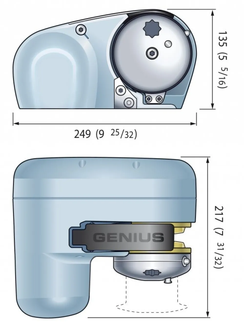 QUICK MARINE Guindeaux^Guindeau Quick horizontal Genius GP2 12V 800W