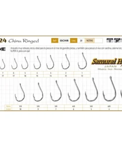 SASAME Hameçon Simple Chinu Ringed Hook
