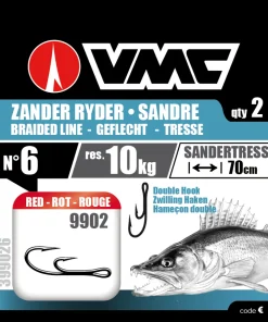 VMC Hameçon|Bas De Ligne Carnassiers^Hameçons montés Double 9902 R Spécial Sandre