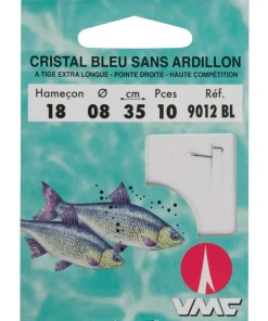 WATER QUEEN Hameçon^Hameçons montés cristal bleu sans ardillon