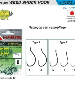 ODZ Hameçons Carnassier^Hameçons Weed Shot Hook X 12