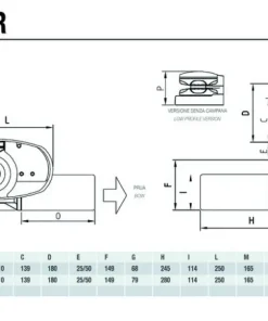 ITALWINCH Guindeaux^Thunder 1000 - 1000W - 12V - Barbotin 8mm - Avec poupée - Cordage 12/16mm