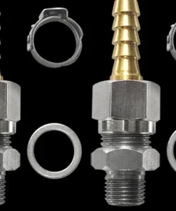 LECOMBLE&SCHMITT Jeu de raccords droits - tuyau souple - pompe - 1/8 BSPP - Ø6mm Lecomble et Schmidt