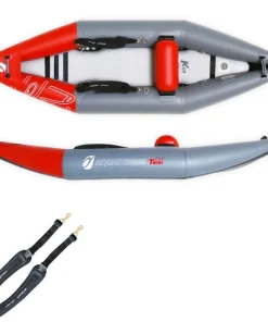 AQUA DESIGN Kayak Gonflable Et Pack|Kayak Dropstitch^Kayak gonflable PVC Twiki I Rouge Eau vive