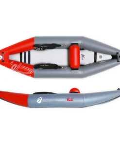 AQUA DESIGN Kayak Gonflable Et Pack|Kayak Dropstitch^Kayak gonflable PVC Twiki I Rouge Eau vive