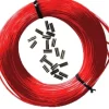 EPSEALON Nylon^Kit fil nylon Rouge 25m (180/100 ème) + 10 sleeves