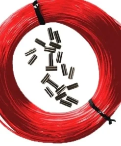 EPSEALON Nylon^Kit fil nylon Rouge 25m (180/100 ème) + 10 sleeves