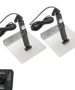 LECTROTAB Flaps^Kit flaps Lectrolab 305X305 mm pelles Inox avec commutateur Joystick LED 12V