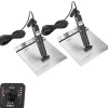 LECTROTAB Kit flaps Lectrolab 305X610 mm pelles aluminium avec commutateur Joystick LED 12V