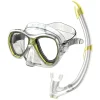 SEAC SUB Sets Masque Et Tuba^Kit Masque silicone Tuba purge Snorkeling Elba Jaune Adulte