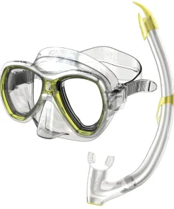 SEAC SUB Sets Masque Et Tuba^Kit Masque silicone Tuba purge Snorkeling Elba Jaune Adulte