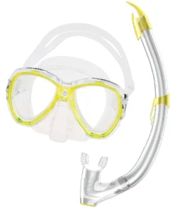 SEAC SUB Sets Masque Et Tuba^Kit Masque silicone Tuba purge Snorkeling Elba Jaune Adulte