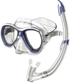 SEAC SUB Kit Masque silicone Tuba purge Snorkeling Elba Bleu Adulte