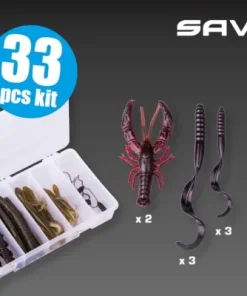SAVAGE GEAR Leurre Souple|Leurres^Kit Black Bass Pro Pack 33 pièces