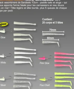 SAVAGE GEAR Leurre Bar|Leurre Souple^Kit Mini Sandeel 25 pièces