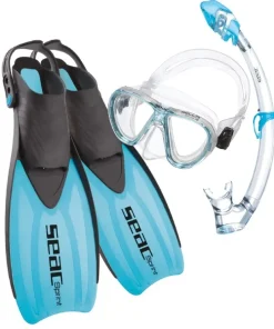 SEAC SUB Kits Palmes, Masques, Tubas^Kit snorkeling Palmes Masque Tuba Silicone Sprint Purge