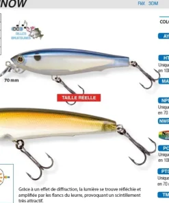 YO-ZURI Leurre 3 D Minnow 70 mm