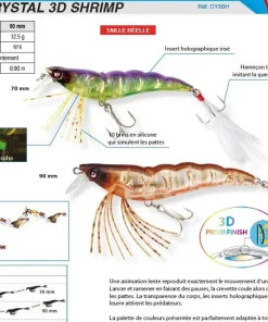YO-ZURI Leurres|Leurres Carnassier^Leurre Crystal 3D Shrimp 7 cm