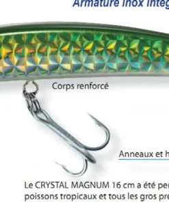 YO-ZURI Poissons Nageurs|Leurres^Leurre Crystal Magnum 16 cm