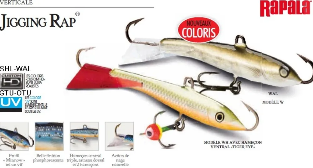 RAPALA Leurre Jigging|Leurres Carnassier^Leurre Jigging Rap Série WH 7 cm 18 gr