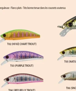 SAKURA Leurres Truite|Leurres^Leurre Phoxy Minnow HW Coulant 40 mm 2,6 gr