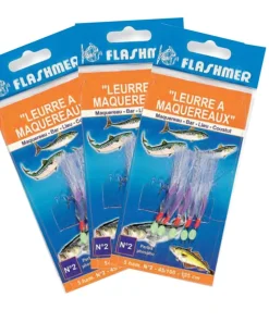 FLASHMER Lot de 3 sachets de 3 Leurres à Maquereaux
