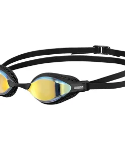 ARENA Lunettes de natation Air-Speed Mirror - Yellow copper black