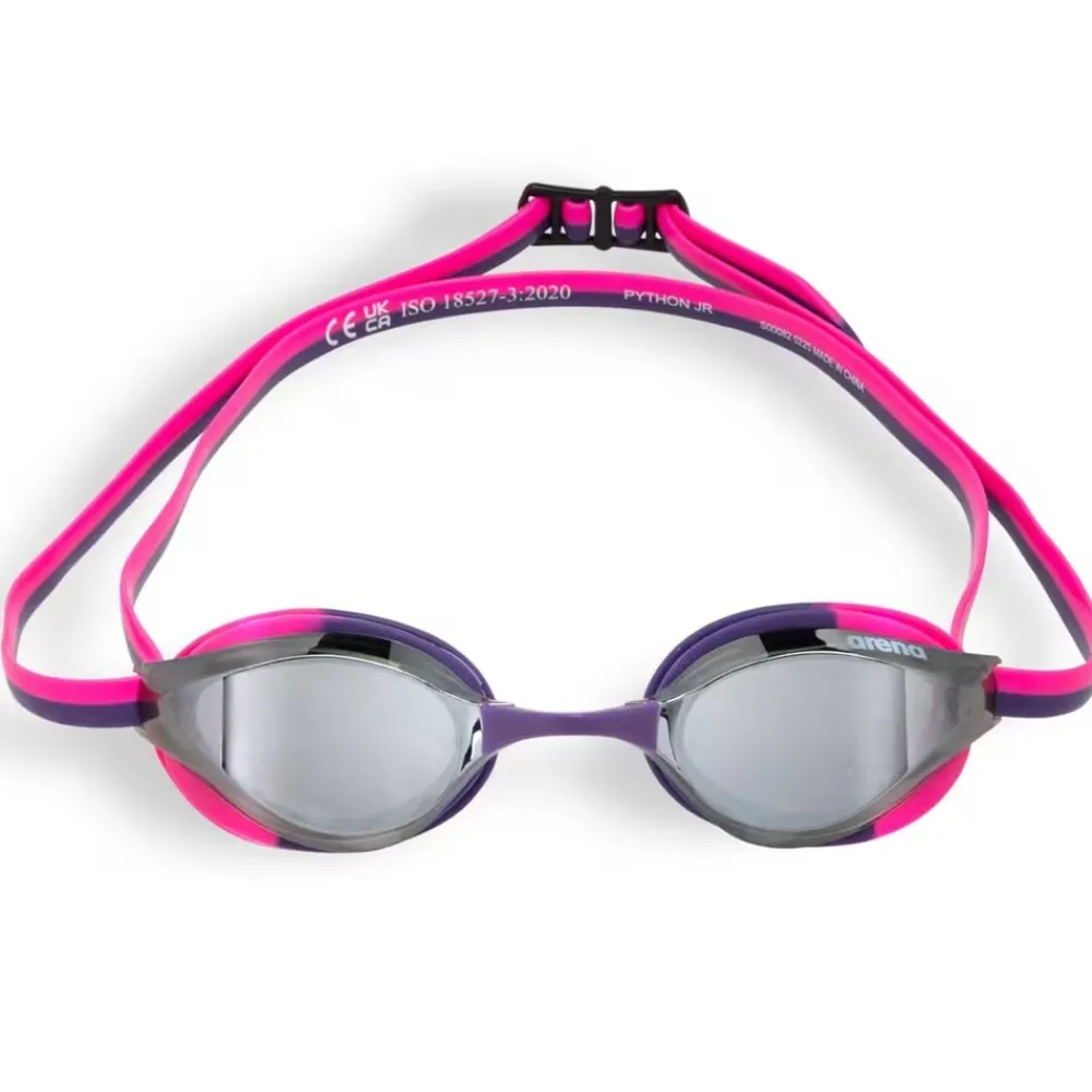 ARENA Lunettes de natation Python Junior Mirror - Silver shoking pink plum
