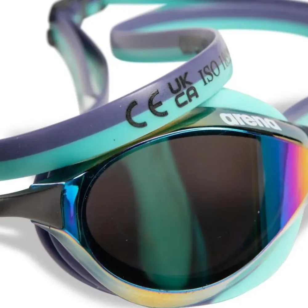 ARENA Lunettes de natation Python Junior Mirror - Silver shoking pink plum