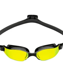 AQUA SPHERE Lunettes natation Aquasphere Xceed -  Effet Miroir Jaune Titane / Noir