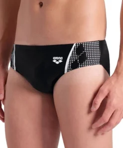 Homme ARENA Maillot de bain Slip Brief Graphic Homme - Black white
