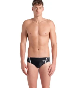 Homme ARENA Maillot de bain Slip Brief Graphic Homme - Black white