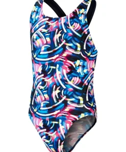 SPEEDO Maillot De Bain Natation Femme^Maillot de bain Digital Allover Leaderback True Navy/Black/Rose Violet/Bright Yellow